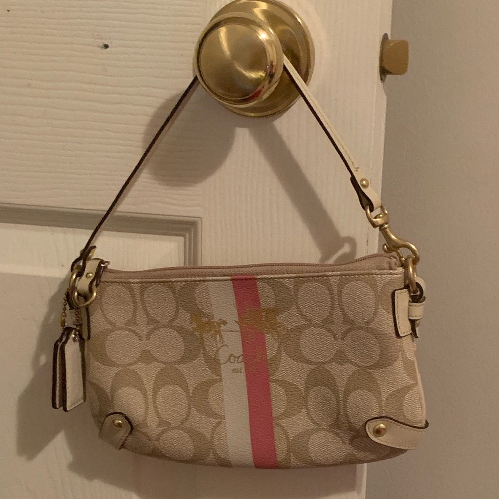 Coach Tan and Pink Women's Bag